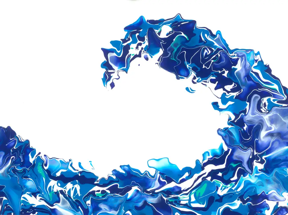 Blue Wave — acrylic painting